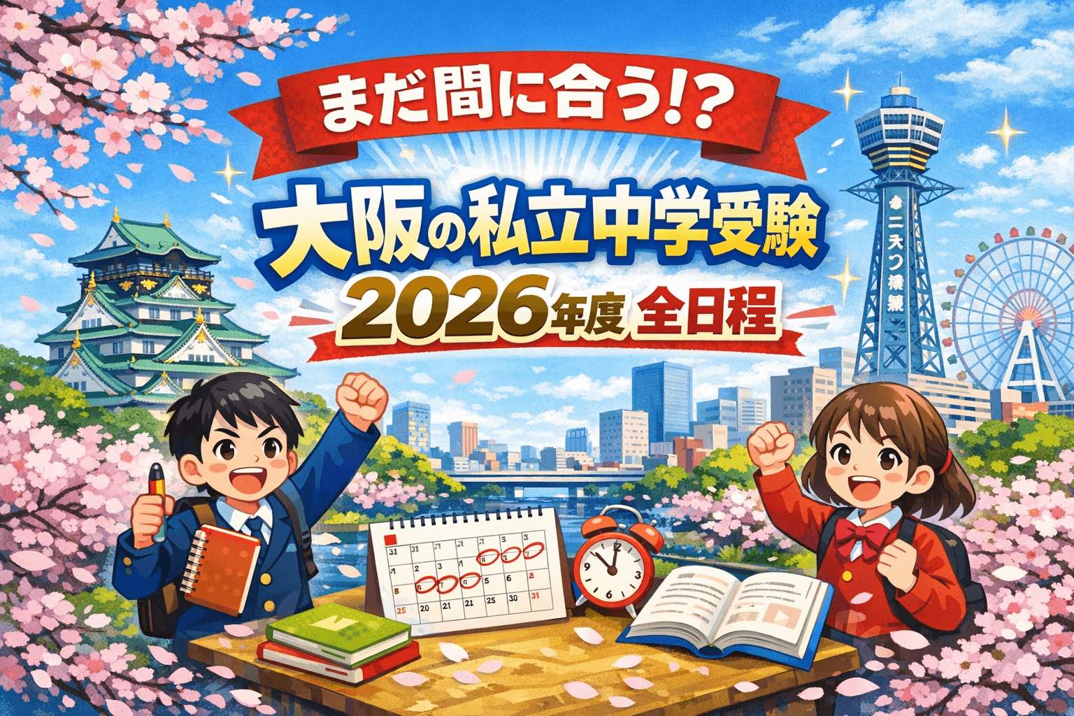 まだ間に合う！？大阪の私立中学受験の2026年度全日程