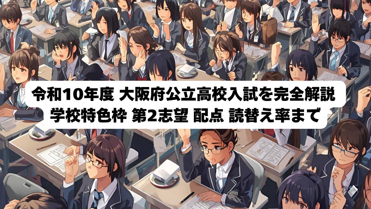 令和10年度 大阪府公立高校入試を完全解説 学校特色枠 第2志望 配点 読替え率まで