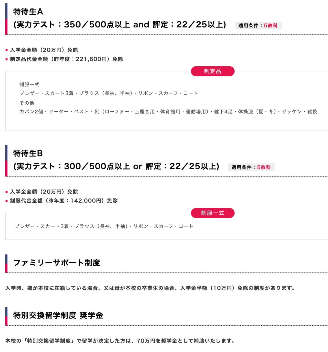 堺リベラル高校の特待生制度